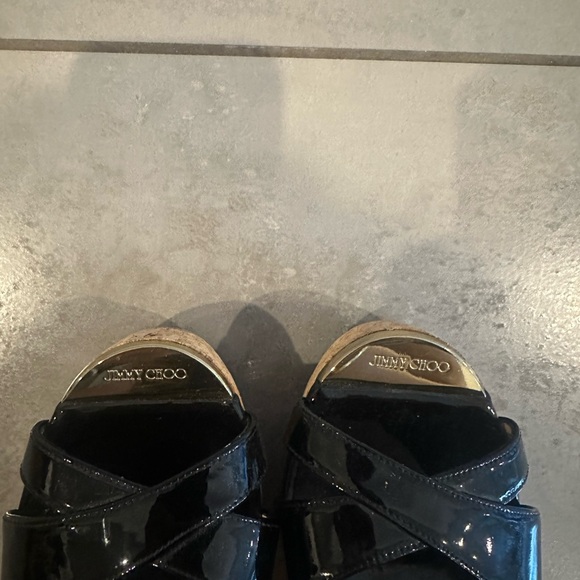 Jimmy Choo Black Patent Leather Heels - Picture 8 of 9